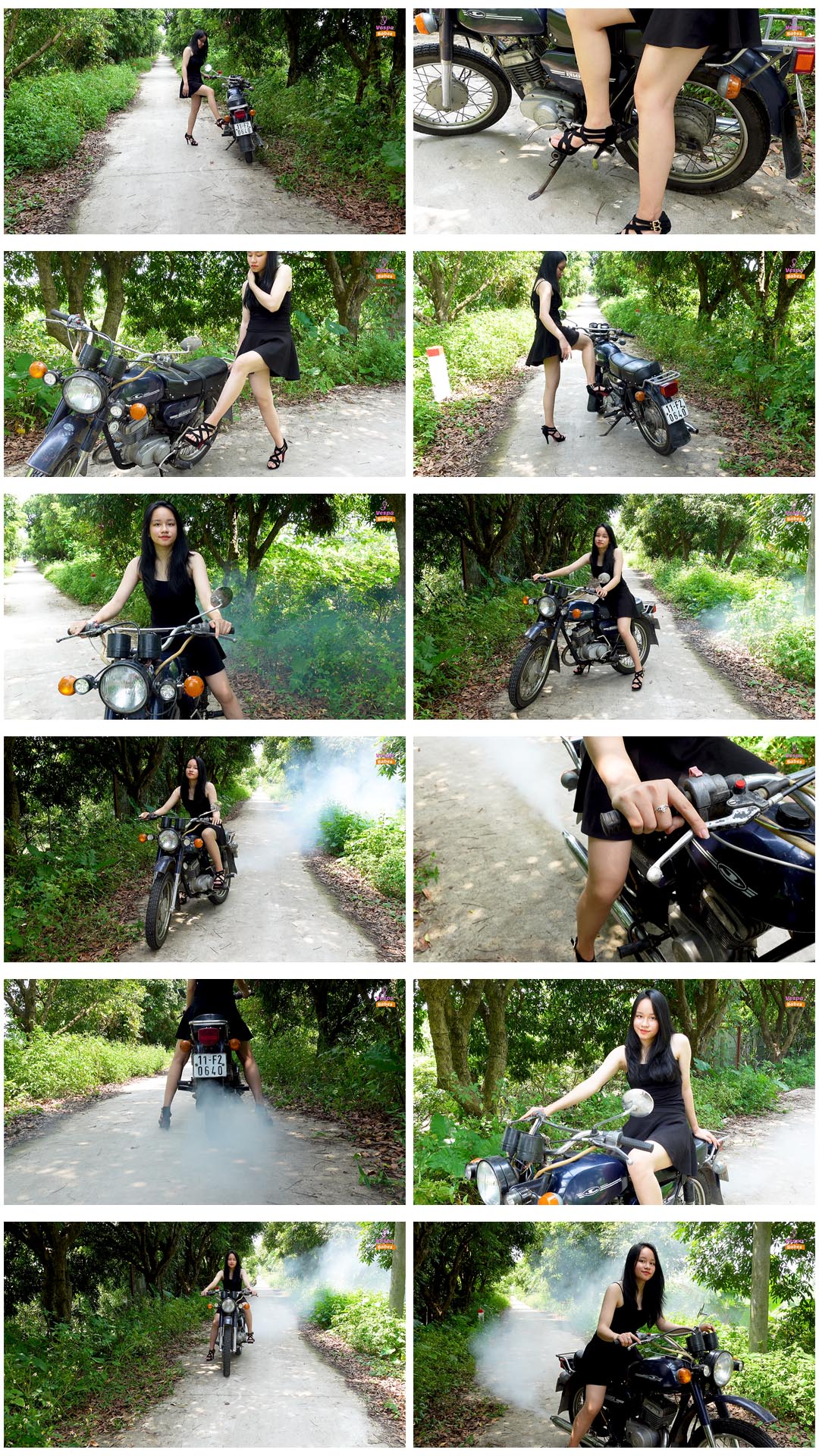 Beautiful girl kickstart minsk on the trail 16 Minutes 4k Vespababes