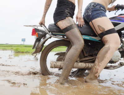 Motorcycle - stockings and mud | 18 Minutes | 4k