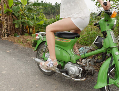 Tired motorbike
